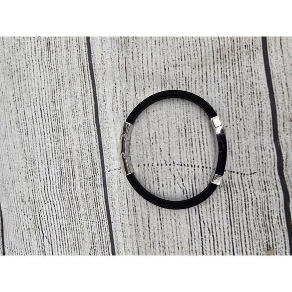 Emporio Armani Rubber & Steel Bracelet 37681 - Picture 5 of 13